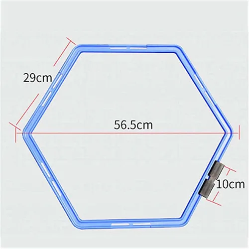 Miniatura 4 de Anillo hexagonal de agilidad, anillo de círculo de entrenamiento de velocidad, escalera de agilidad, anillo de entrenamiento físico, entrenamiento