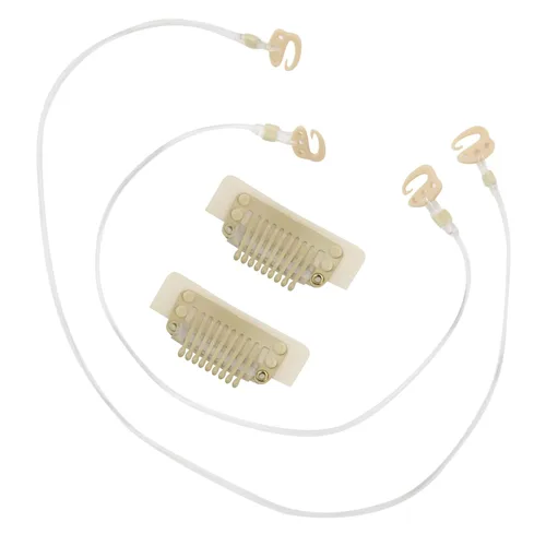 Miniatura 4 de Full Shine - Extensiones de cabello con pinzas adhesivas y extraíbles, con 2 hilos de nailon elásticos e invisibles, color castaño oscuro, 7.87