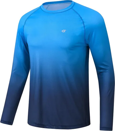 Miniatura 7 de Camisetas de natación de manga larga para hombres Rashguard UPF 50+ Camisa de protección solar UV Atlética Entrenamiento Correr Senderismo Camiseta