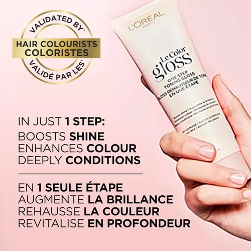 Miniatura 4 de L'Oreal Paris Le Color One Step Toning Hair Gloss, Castaño Frío, 4 onzas Fresco Morena
