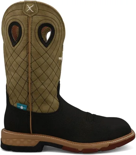Miniatura 3 de Twisted X Mens 12" Pull On Soft Toe Western Work Boot