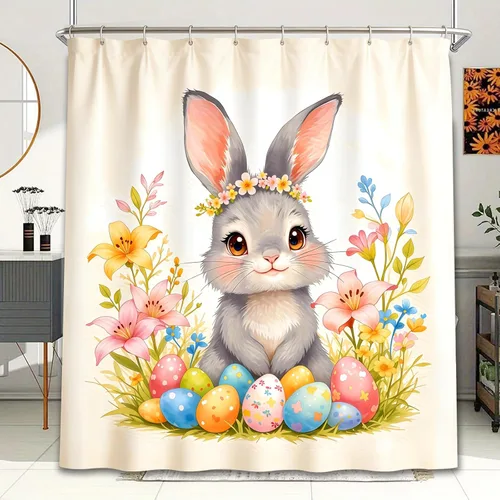 Miniatura 18 de Cortina de ducha de mariposas Dreamrflove, 1 unidad de cortinas de ducha de mariposas para baño, cortina de ducha floral de mariposas verde, cortina