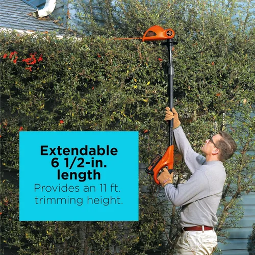 Miniatura 6 de BLACK+DECKER 20V MAX Motosierra de poste inalámbrica, 18 pulgadas (LPHT120)