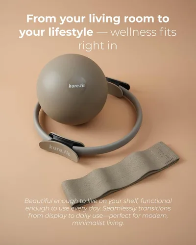 Miniatura 8 de Kit de pilates para mujer - Juego de equipo de pilates para el hogar con anillo, pelota y bandas de resistencia Kit de pilates con accesorios
