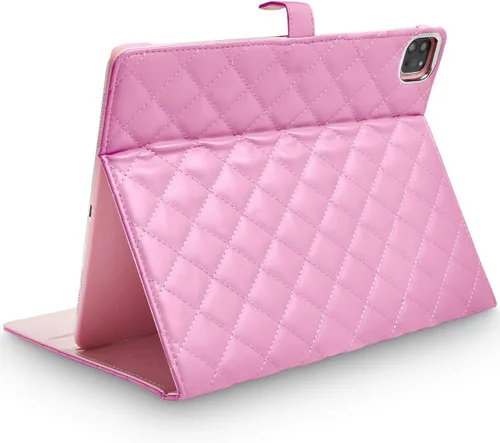 Miniatura 4 de Crown - Funda para iPad Air/iPad Pro de 11 pulgadas, piel sintética de diamante con apagado automático y encendido (rosa)
