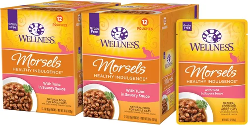 Miniatura 13 de Comida húmeda para gatos Healthy Indulgence, libre de granos, bolsa de 3 onzas (paquete de 24 envases), de Wellness