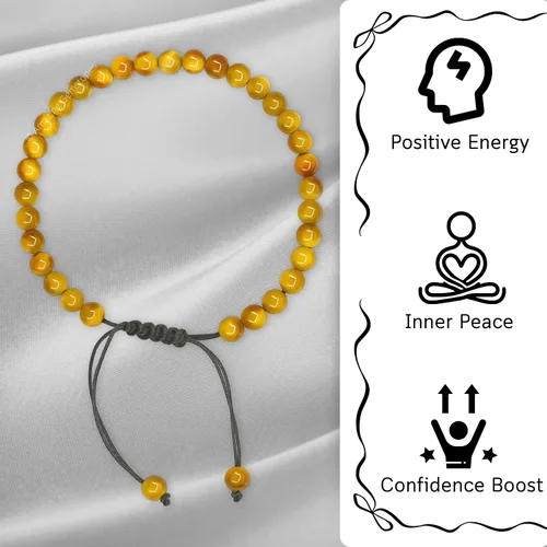 Miniatura 234 de Amazing Gemstone Crystal Anklet Ankle Bracelets for Women - Waterproof Beaded Healing Crystal Anklets, Plus Size Chakra Gemstone Bead Anklet