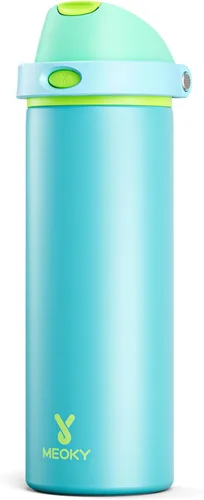 Miniatura 15 de Botella de agua aislada de 40 onzas con popote, botella de agua de metal de acero inoxidable con tapa 2 en 1, a prueba de fugas, fría durante 24