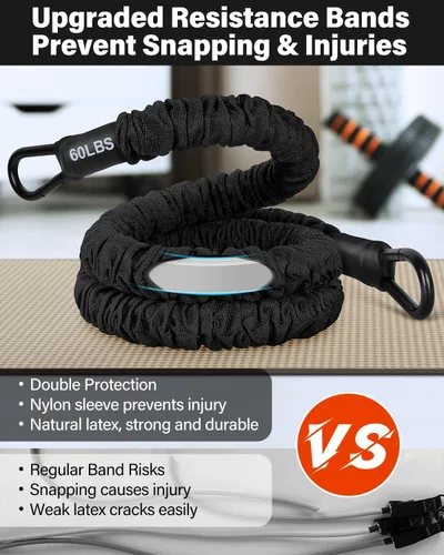 Miniatura 5 de Resistance Bands, Exercise Bands, Resistance Bands for Working Out, Pull Up Assistance Bands, Work Out Bands with Handles for Men and Women Fitness