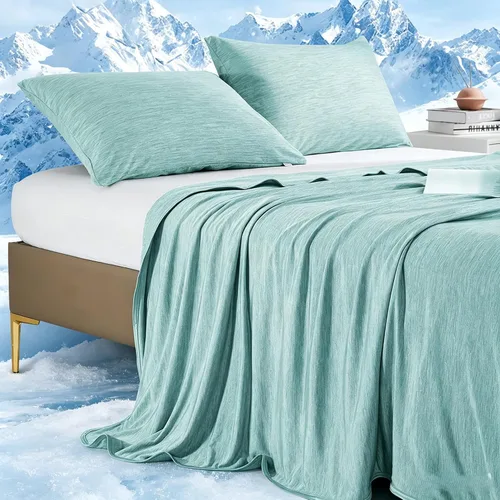 Miniatura 25 de Marchpower - Manta de enfriamiento para niños que duermen con calor, manta de lana fresca Arc-Chill con diseño de doble cara, fibra de enfriamiento
