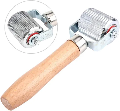 Miniatura 2 de Herramienta de reparación de neumáticos de parche, herramienta de reparación de rodillos de rodamiento de bolas con mango de madera para rueda