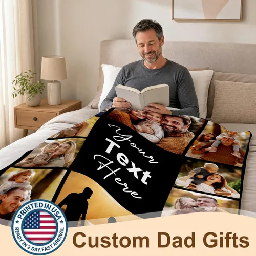 Miniatura 3 de Yofair envía al día siguiente, manta personalizada con foto, regalos personalizados para mamá, papá, manta con foto personalizada, regalos Fotos 10