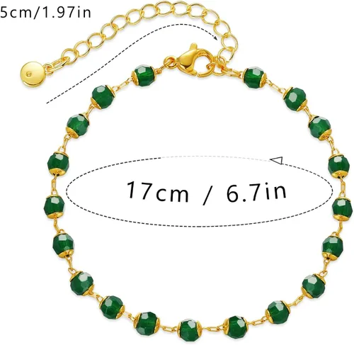 Miniatura 49 de Delicadas pulseras de oro para mujer, chapado en oro 18, ajustable, mal de ojo, mariposa, cuentas, perla, corazón, turquesa, hecha a mano para mujer