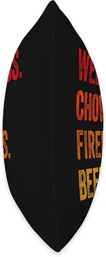 Miniatura 2 de Distressed Puppy Chow Hiking & Camping Gifts Weekends Chow Firepits Beer Funny Dog Throw Pillow, 16x16, Multicolor