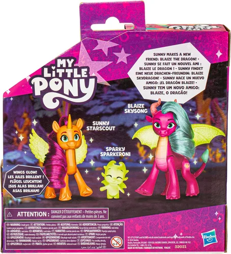 Miniatura 9 de My Little Pony: Tell Your Tale Dragon Light Reveal, 3 muñecas que brillan en la oscuridad, juguetes a escala de 3 pulgadas para niñas y niños a