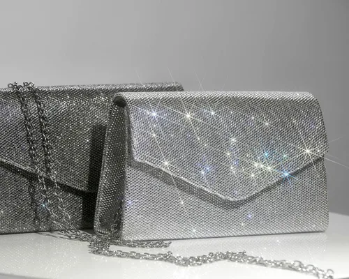 Miniatura 2 de Bolsas de noche brillantes para mujer, bolso de mano con diamantes de imitación para fiesta, graduación, boda
