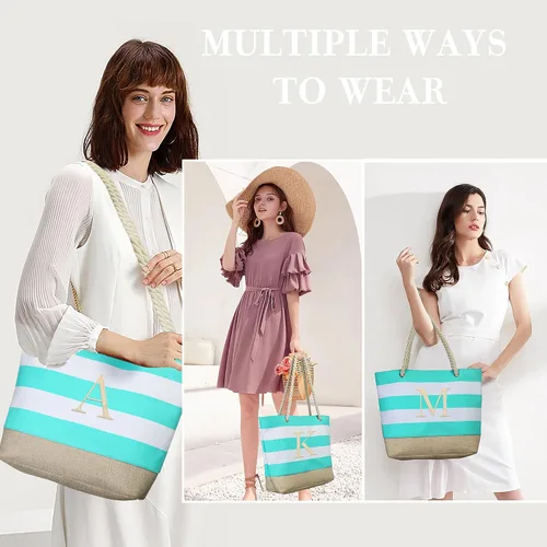 Miniatura 44 de YOOLIFE Beach Bags for Women - Travel Canvas Beach Tote, Pool Waterproof Bag, Travel Essentials, Gifts for Women Birthday