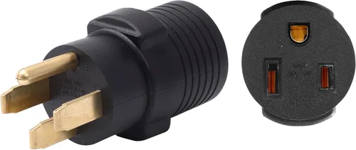 ONETAK NEMA 14-50P a 6-50R Compacto 240V 50 Amp Enchufe macho de 4 clavijas a 3 clavijas hembra Receptáculo Generador Soldador Secador Cable de