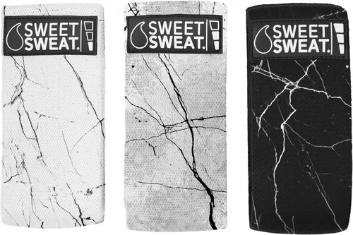 Miniatura 8 de Sweet Sweat - Bandas de cadera con 3 niveles de resistencia Bandas de tela antideslizante para glúteos para sentadillas y estocadas Incluye
