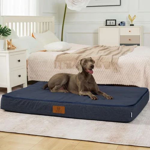 Miniatura 20 de LIORCE Cama grande para perros de espuma viscoelástica, camas ortopédicas de 4 pulgadas de grosor para perros grandes, cama impermeable para perros