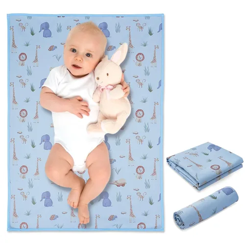 Cambiador de bebé de cuero vegano - Cambiador portátil lavable, cambiador de viaje plegable para bebé, regalos de ducha para recién nacidos y niños