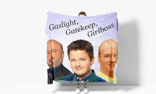 Miniatura 2 de GOLEHS Gaslight, Gatekeep, Girlboss Tapiz con kit fácil de colgar, bandera divertida para dormitorio universitario, disponible en tamaños de 40 a 90
