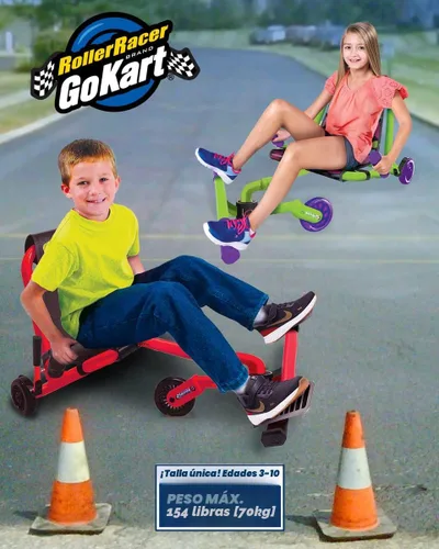 Miniatura 6 de Go Kart, balanceo de lado a lado para un paseo increíble, alimentado por movimiento en zig-zag, se monta en cualquier superficie dura