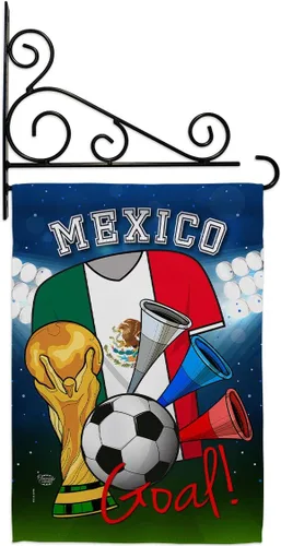 Miniatura 5 de Juego de bandera de México de la Copa del Mundo de Fútbol de México para jardín, juego de portería, pelota de fútbol, entretenimiento, actividad