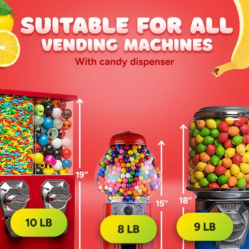 Miniatura 7 de Bolas de chicle para máquina de chicles, recarga de chicle de burbuja de 1 lb