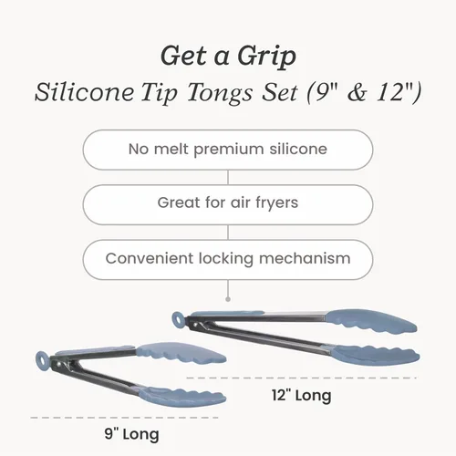 Miniatura 4 de Starpack 'Get a Grip' Pinzas de cocina de silicona para cocinar (2 piezas) – Pinzas para barbacoa resistentes al calor hasta 600 °F – Utensilios