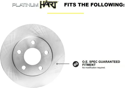 Miniatura 3 de Hart Brakes Kit de pastillas y rotores de freno delantero trasero Rotores y pastillas de frenos delanteros traseros Rotores y pastillas de freno