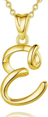 Miniatura 176 de EUDORA Collares de plata esterlina con inicial para mujer, regalos clásicos de 26 letras sin cuello para niñas, hermana, madre hija, cadena de 18