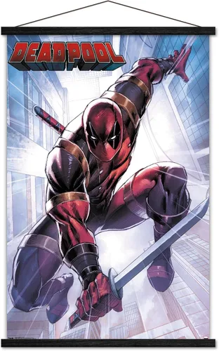 Miniatura 8 de Trends International Marvel Comics Deadpool - Póster de pared de ataque, 22.375 x 34 pulgadas, versión enmarcada en negro Versión con marco negro