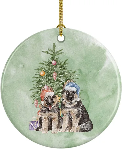 Miniatura 12 de Caroline's Treasures Bulldog, Bulldog inglés #2 y árbol de cerámica adorno colgante para árbol de Navidad, decoración colgante para el hogar