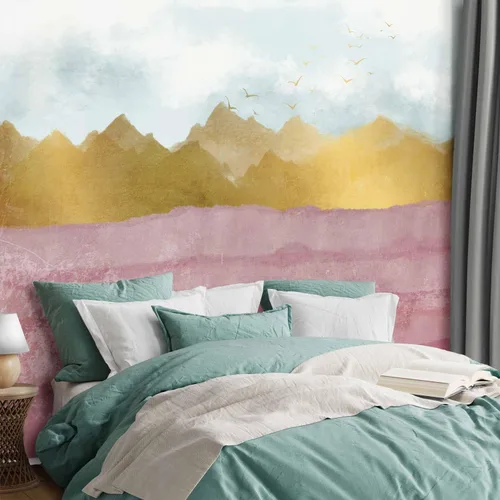 Miniatura 5 de artgeist Mural de pared abstracto de 77 x 55 pulgadas - Papel tapiz autoadhesivo XXL Peeland Stick, removible, gran calcomanía, decoración de pared