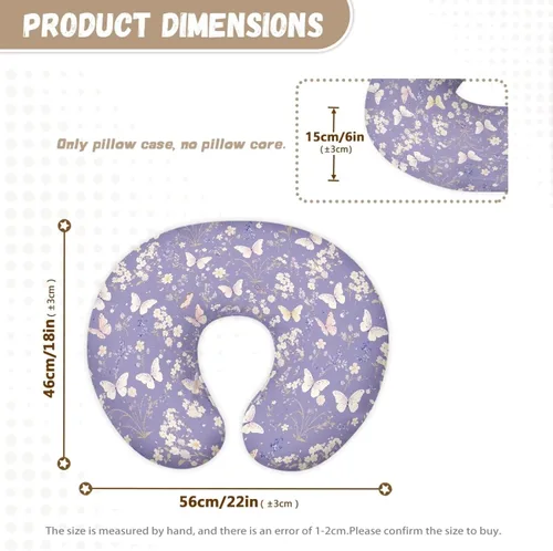 Miniatura 4 de Funda de almohada de lactancia para recién nacido, neutra, en forma de media luna, fundas de almohada de lactancia materna de repuesto