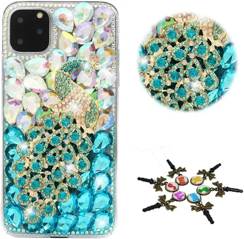 Miniatura 8 de Sparkle - Funda para teléfono compatible con Samsung Galaxy Z Flip 2 5G, elegante, hecha a mano en 3D, con diseño de diamantes de imitación