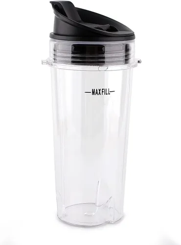 Miniatura 2 de Anbige Piezas de repuesto para licuadora Ninja, vaso de 16 onzas con tapa compatible con licuadoras Ninja BL770 BL660 BL810 QB3000 All Pro de 4