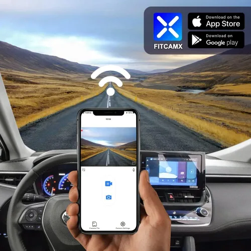 Miniatura 4 de Fitcamx Cámara de tablero 4K adecuada para Toyota Corolla Cross 2022 LE L XLE, aspecto OEM integrado, video UHD 2160P, WiFi y aplicación integrados