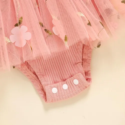 Miniatura 55 de GRNSHTS Traje de bebé niña 1er cumpleaños traje acanalado tul mameluco princesa pastel Smash sesión de fotos ropa + diadema