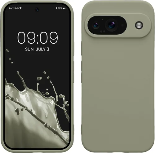 Miniatura 217 de kwmobile Funda compatible con Google Pixel 9 Pro - Funda protectora delgada de TPU para teléfono - Acabado mate suave - Negro mate