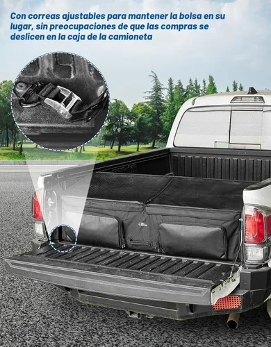 Miniatura 4 de JOYTUTUS Organizador de Caja de Carga para Camioneta, Bolsa de Carga para Caja de Camión, Organizador de Almacenamiento Transportador Accesorios