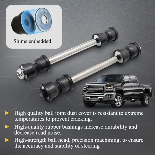 Miniatura 4 de K80631 Enlaces de extremo de barra estabilizadora delantera para Chevy Silverado Tahoe Avalanche Express/GMC Sierra Yukon/Cadillac Escalade K700539