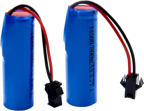 Miniatura 5 de Blomiky Paquete de 2 baterías recargables de iones de litio de 3.7 V 500 mAh, enchufe SM 2P con cable USB para auto de acrobacias RC de doble cara