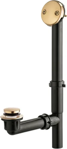 Miniatura 8 de Artiwell Kit de drenaje tubular de baño negro de 1-1/2 pulgadas con tapón de drenaje de baño accionado con la punta del pie, drenaje de bañera Negro