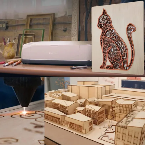 Miniatura 4 de Piezas de madera sin terminar, hojas de tilo para manualidades, perfectas para proyectos de bricolaje, pintura, dibujo, grabado de madera láser