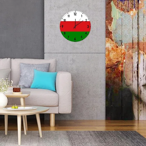 Miniatura 148 de Cheyan Reloj de pared con bandera de Canadá de 12 pulgadas, silencioso, sin tictac, de PVC, funciona con pilas, reloj redondo decorativo, regalo