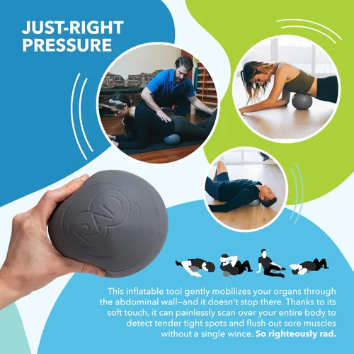 Miniatura 4 de RAD Centro - Bola de masaje de tejido profundo de yoga suave - Bola de liberación miofascial para masaje abdominal, psoas, cuello y estómago - Punto
