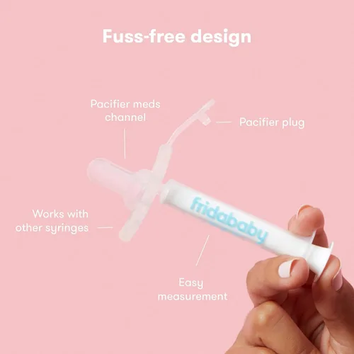 Miniatura 4 de Frida Baby Chupete medicinal, jeringa medicinal y chupete Accu-Dose + Frida Baby Windi Gas y alivio de cólicos para bebés (10 unidades)