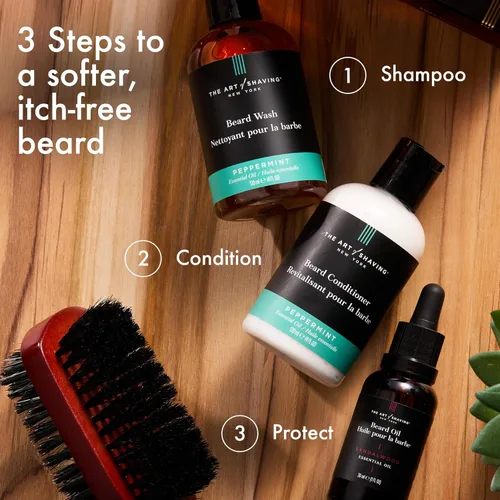 Miniatura 4 de The Art of Shaving Beard Wash - Deja el cabello limpio y suave, elimina la suciedad, el aceite y las impurezas, menta, 4 onzas líquidas